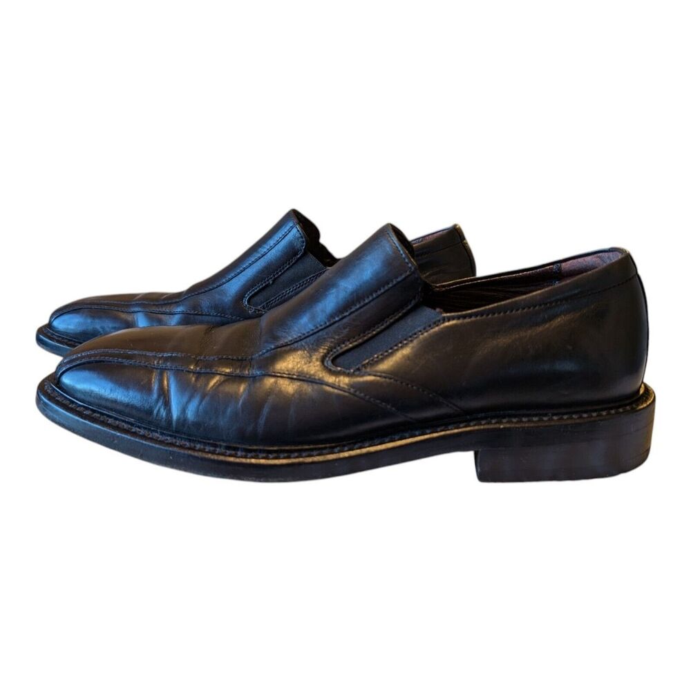 Kenneth Cole New York Men’s Black Italian Leather Slip-On Dress Loafers Size 8